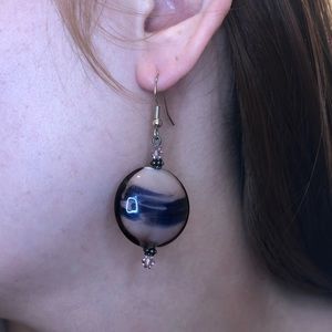 Dark Purple Crystal Earrings